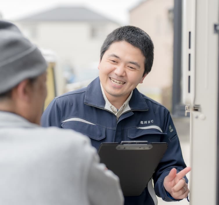 漏洩・圧力等の検査中